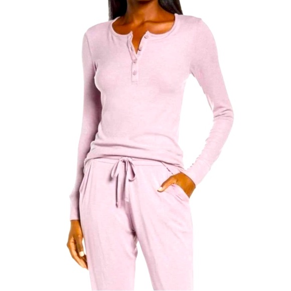 Tommy John Mauve Women’s Micro Rib Loungewear Set - Size Small/Petit - Picture 1 of 9